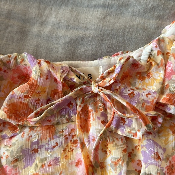 Small Cropped Floral Off the Shoulder Flowy Top NWOT - Picture 4 of 8